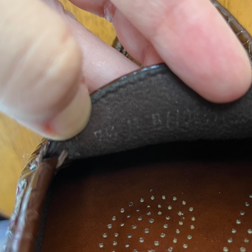 SAS Sz 7.5 M Shiny Brown Simplify Loafer Croc‎ Lightweight Slip On Moccasin - Picture 10 of 11